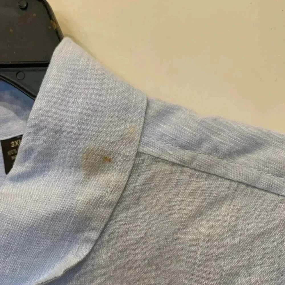 Mens Tasso Elba Linen Woven Button Down Shirt Long Sleeve Size 3XL NWT - B5 - Picture 6 of 9